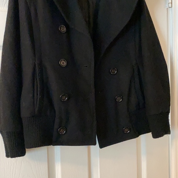 Black Button Coat - Picture 3 of 8